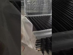 Recinzione in acciaio tubolare in metallo da 5'x8' Recinzione in acciaio in zinco esterno nera