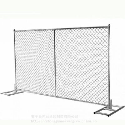 Galvanized Chain Link Temporary Fencing Panel , Temporary Security Fence USA Standard