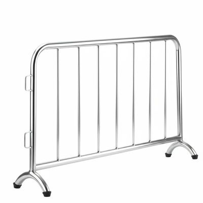 Heavy Duty 4FT Portable Steel Crowd Control Barrier with 5000N Vertical Load and 1.5mm Pipe Thickness