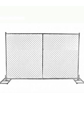 Galvanized Chain Link Temporary Fencing Panel , Temporary Security Fence USA Standard