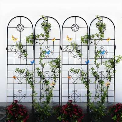 Acque resistenti pannelli di recinzione da giardino metallo nero decorativo set per letto di fiori 32 pollici
