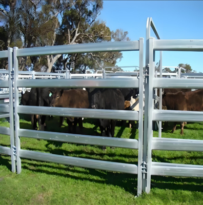 12 Ft Heavy Duty Galvanizzato Metallo Rotondo Pen Bovino Corral Farm Fence Pannello