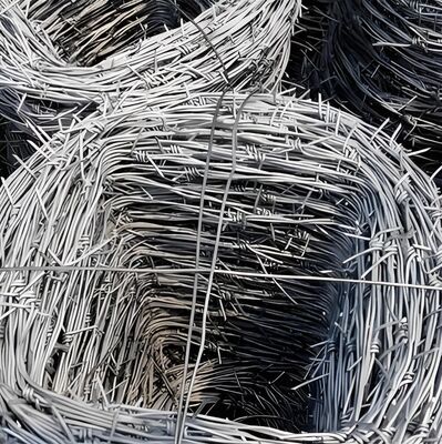 Electric Galvanized Barbed Wire 500m Roll with 12-16 Gauge for High Security Fencing