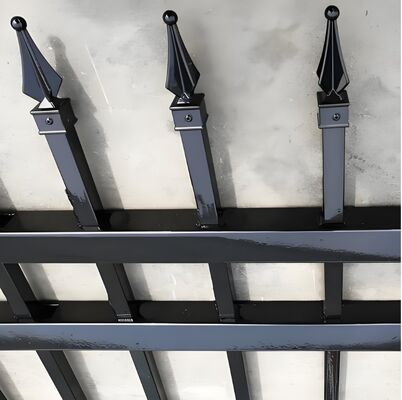 Recinzione in acciaio tubolare di grado commerciale Recinzione anti furto di proprietà di alta sicurezza