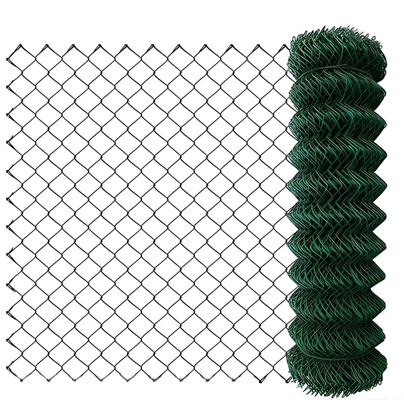 Recinzione a catena rivestita in PVC ad alta resistenza con filo da 2,0 mm con foro diamantato per uso agricolo e in giardino