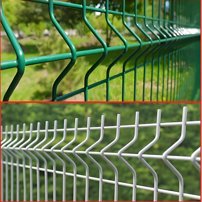 Fence di sicurezza in metallo a maglia 3D curva in PVC rivestita in V per giardino
