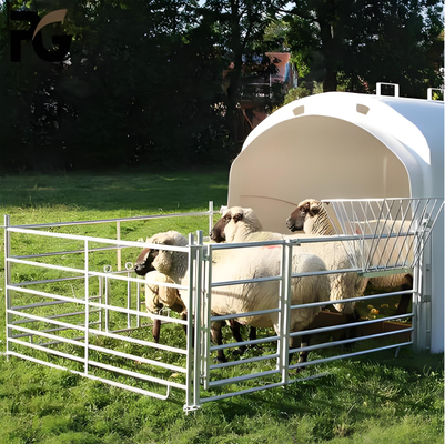 Pannello per recinzione per bovini zincato a caldo facile da installare con 5 correnti, altezza 1,8 m, sistema di recinzione per corral per bestiame resistente